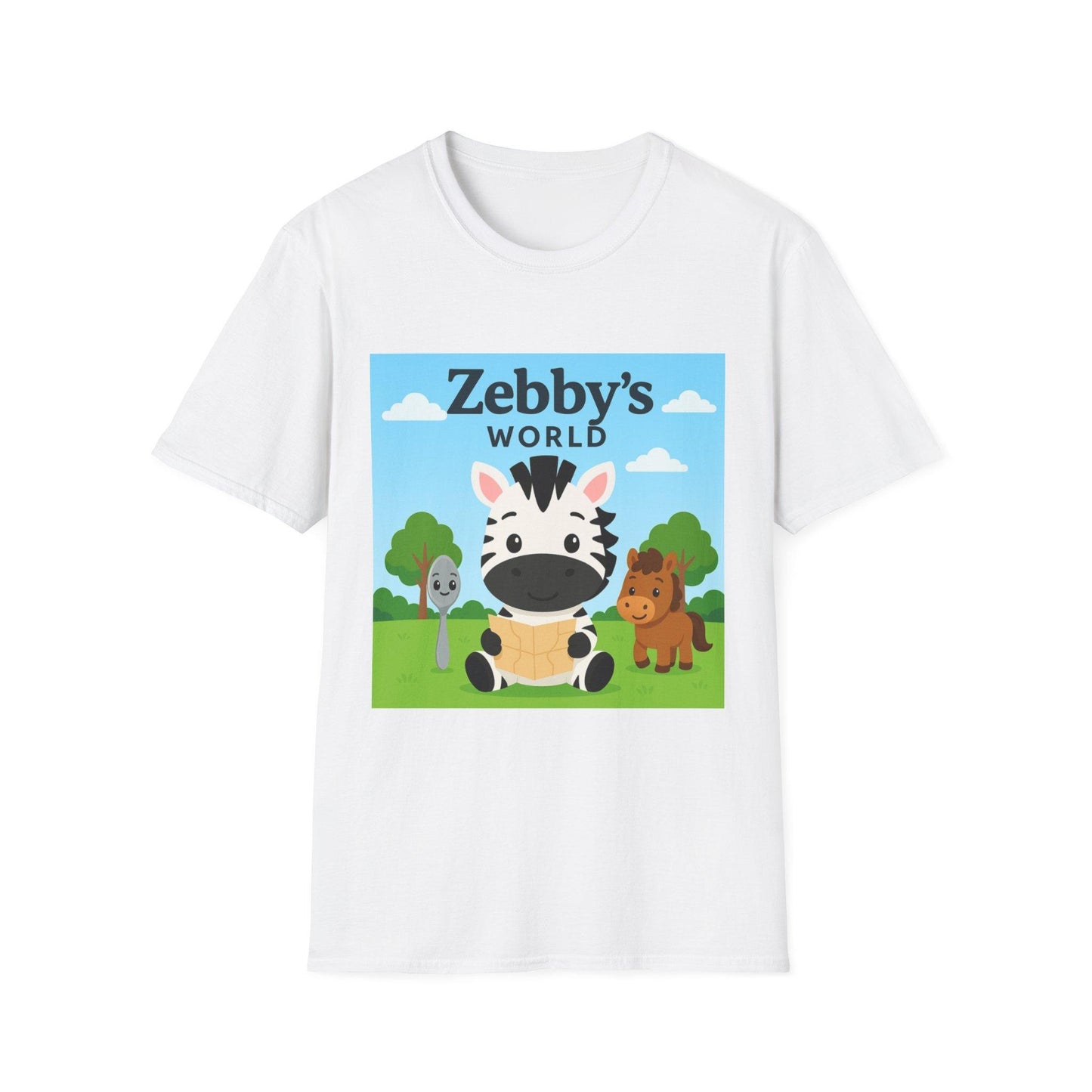 Zebby’s World Softstyle T-Shirt – Cute Spoonie Shirt for Everyday Comfort